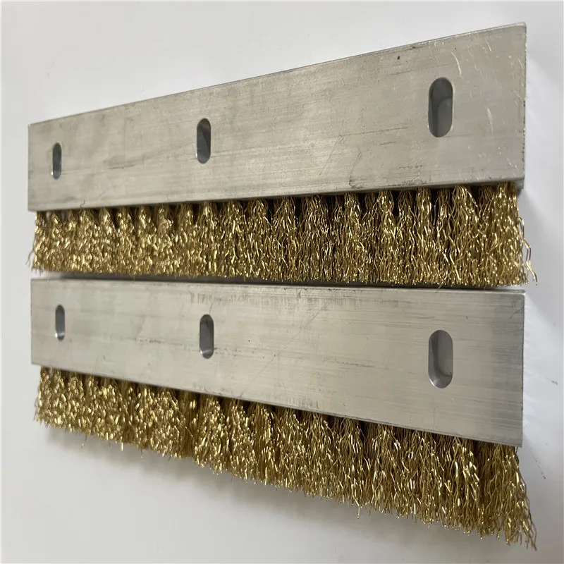 Metal aluminum alloy base brass wire material industrial belt brush factory price