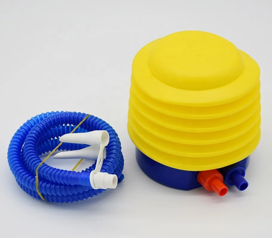 
6inch double way plastic hand pump with needle in handle to inflate sports pilates balls 