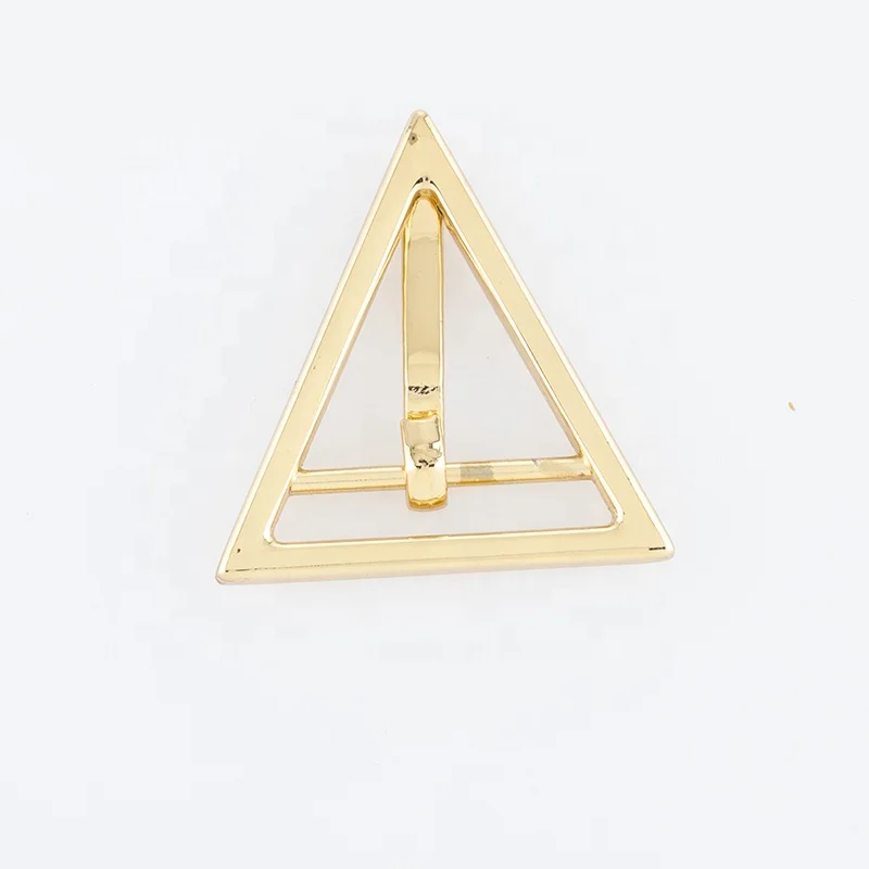 Triangle pin center bar metal buckles