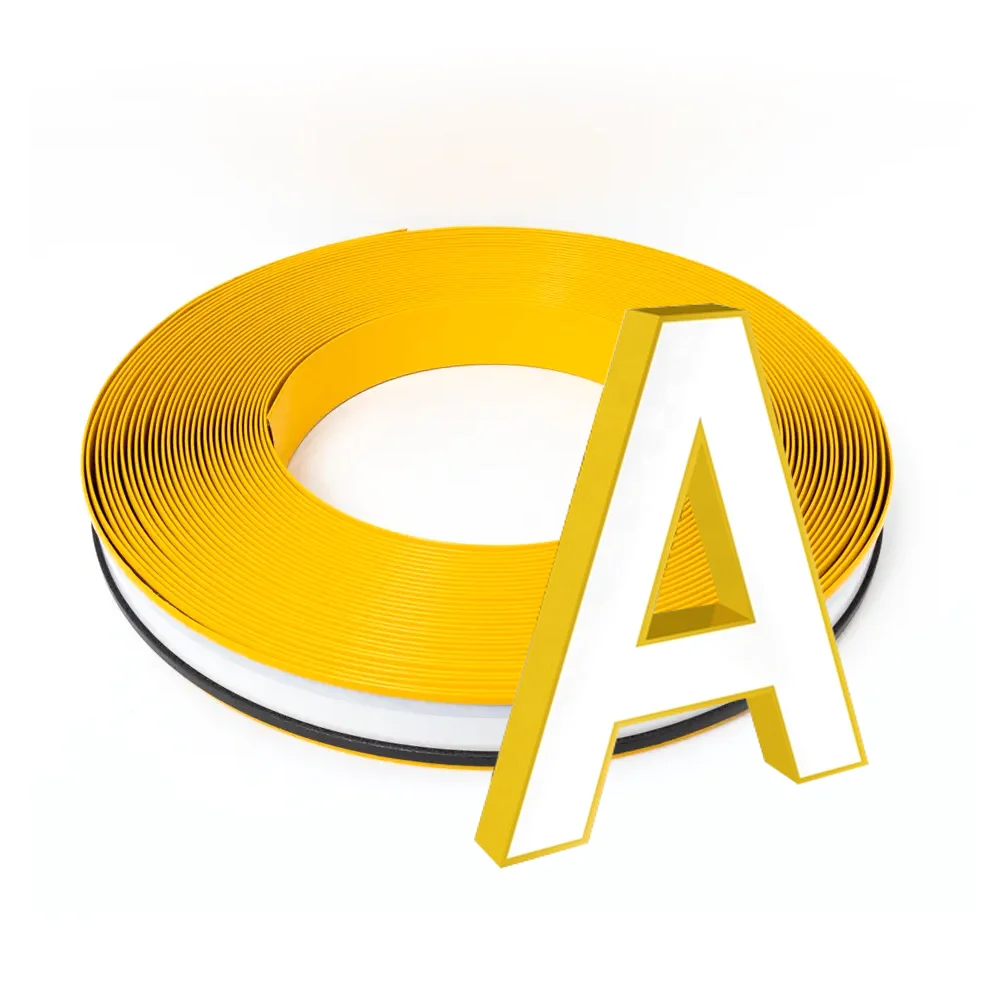 Golden Color Channel Letter Aluminum Coil Aluminum Strip Roll Aluminum with Edge for Outdoor Indoor Sign