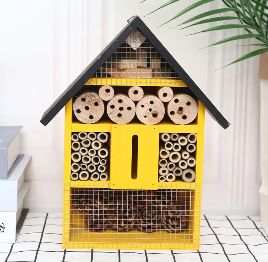 Домики-пчелы и бабочки, уличный домик-гнездо для насекомых, украшение «сделай сам», дом на заказ