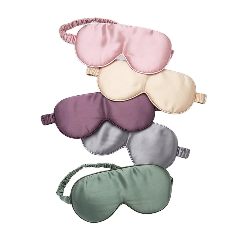 
Custom printed luxury 16mm 19mm 22mm 25mm eyemask soft really pure natural charmeuse 100 mulberry silk eye mask for sleep 