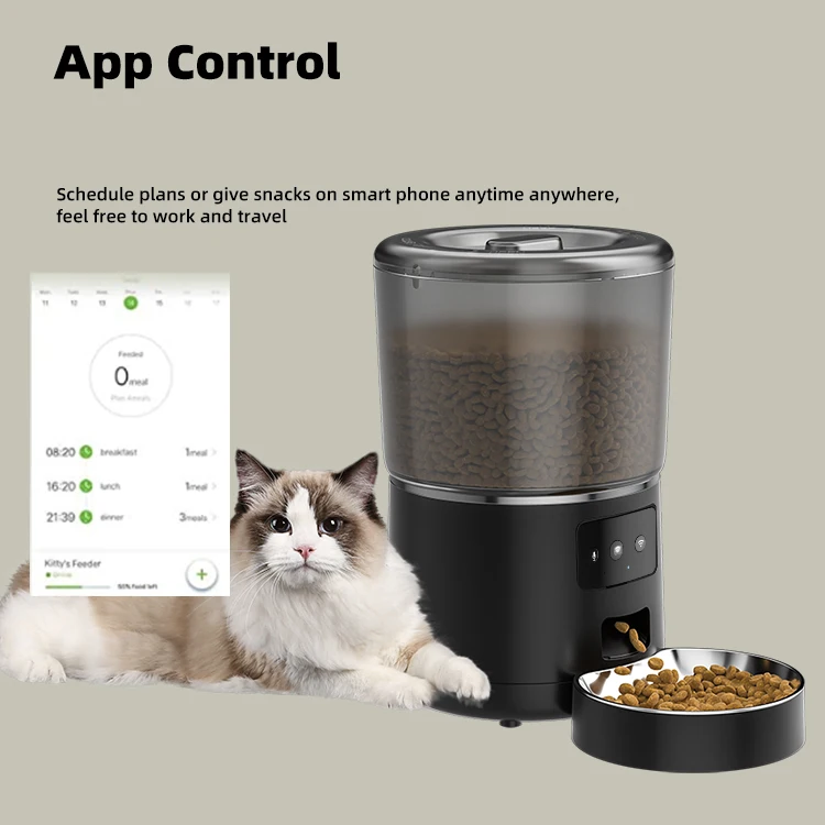 Умная автоматическая кормушка для собак, 4 л, Wi-Fi