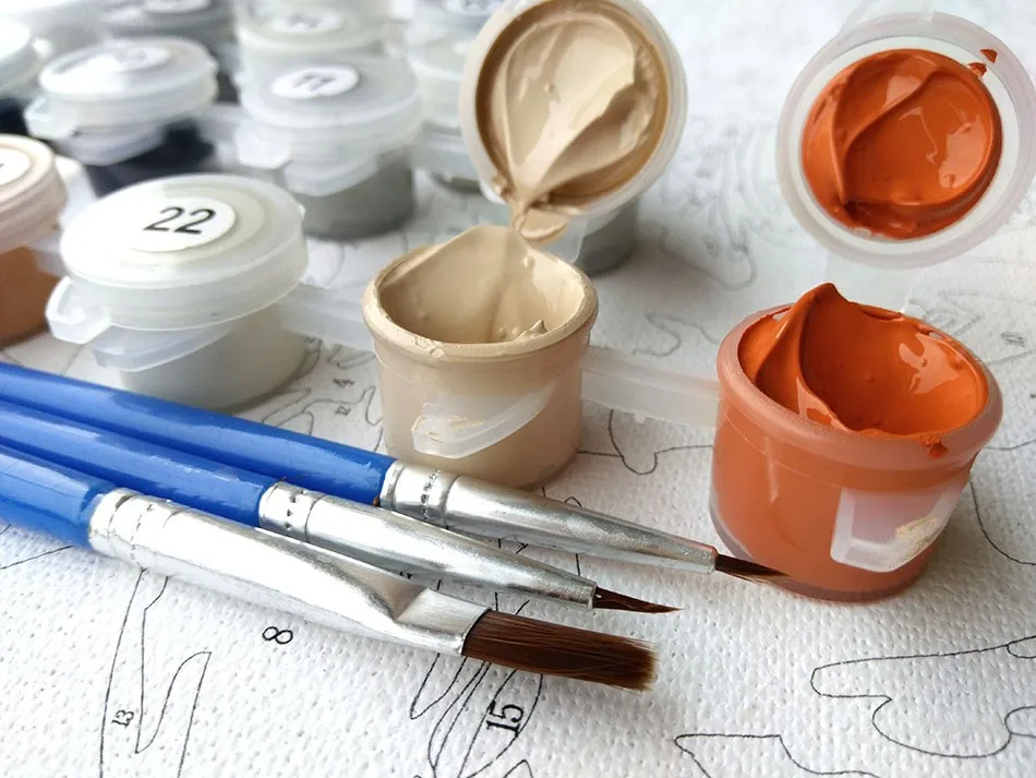 Waterfall pop art oil painting by numbers DIY canvas handmade oil painting