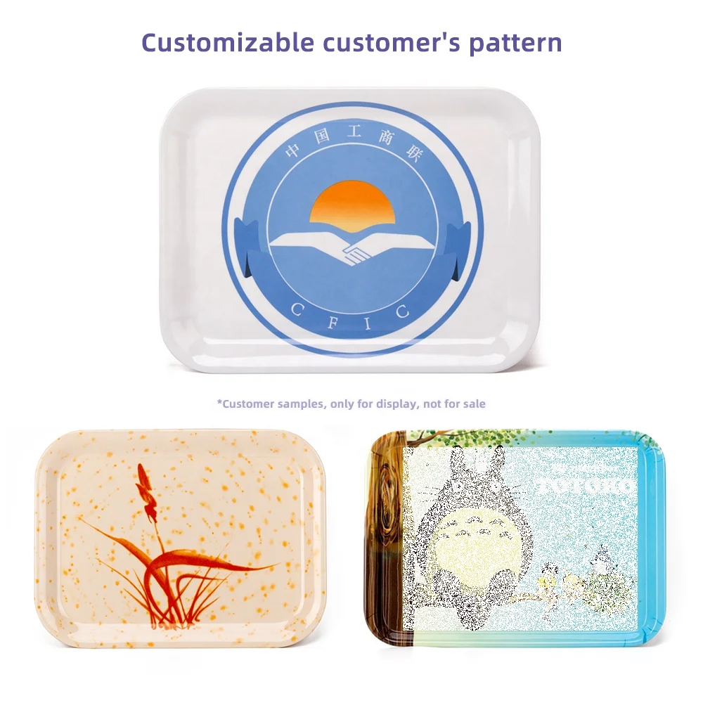 Белый лоток из меламина и лоток для выпечки могут быть изготовлены по индивидуальному заказу с логотипом