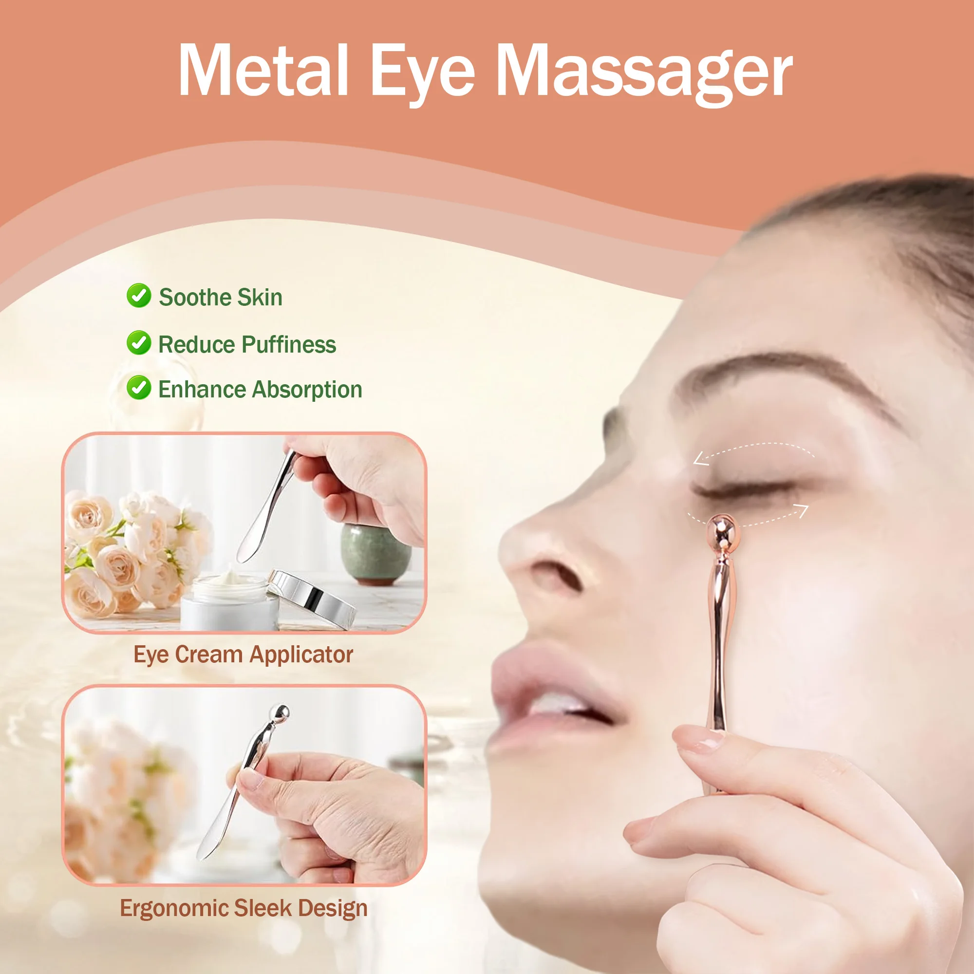 Medical Grade Silicone Facial Patches For Skin Smooth Eyelash Extension No Adhesive with Metal Plastic Eye Cream Applicators