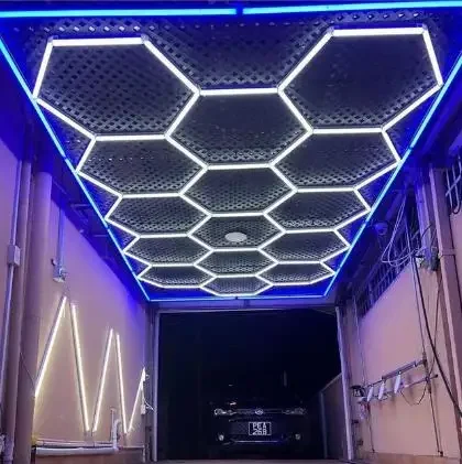Etop 2024 Шестигранная Светодиодная лампа RGB сотовая гаражная потолочная для автомагазина гаражного