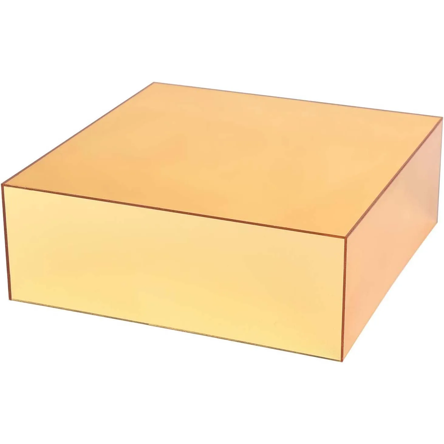 Factory Custom Gold Acrylic Cake Box Acrylic Cup Cake Wedding Party Display Gold Mirror Finish Acrylic Display Stand