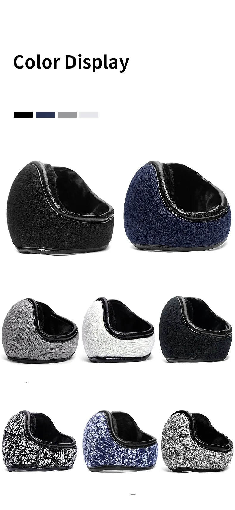 Прямая Заводская поставка, зимние мягкие теплые наушники, черные плюшевые теплые наушники