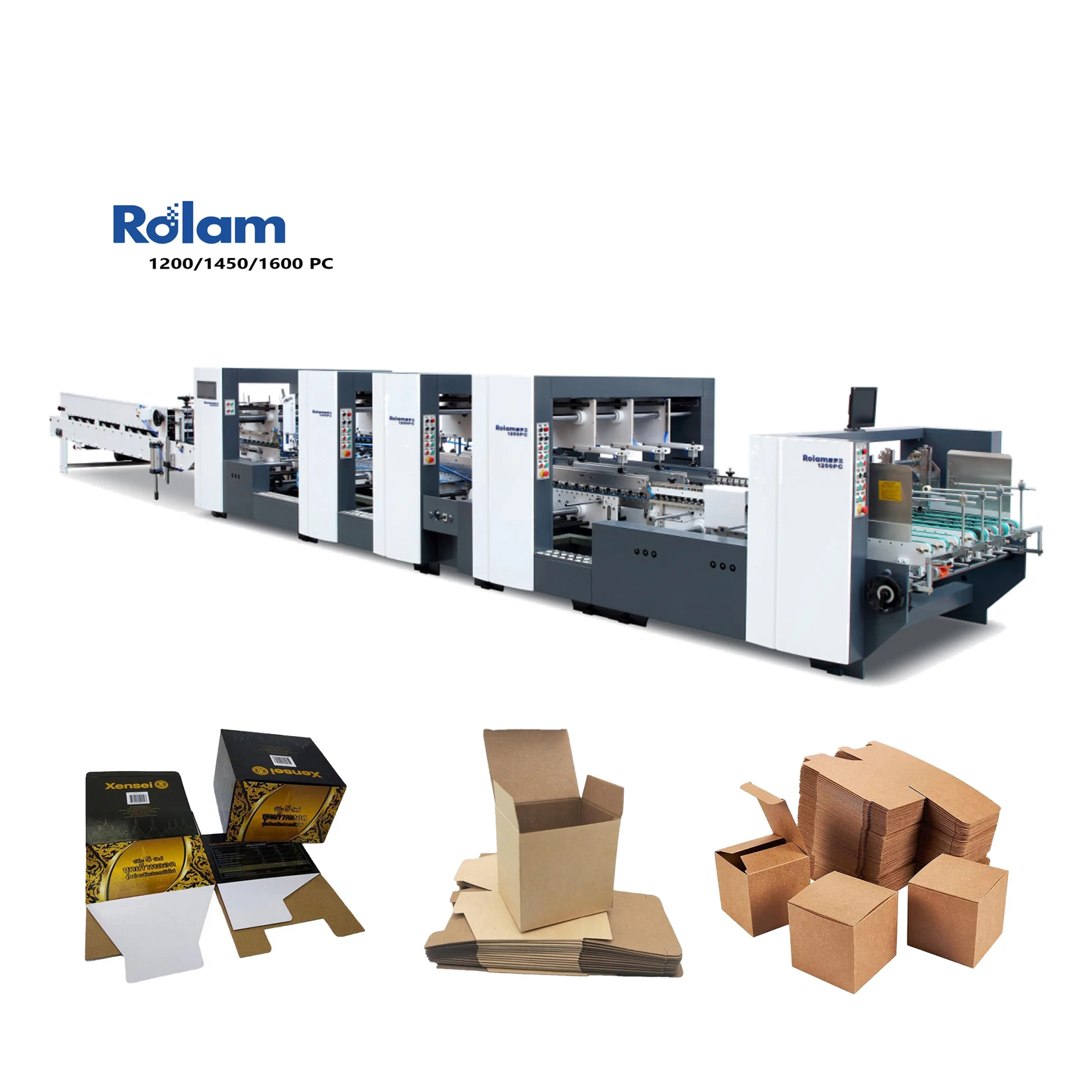 Crash Lock Bottom 1200 PC Packaging Corrugated Carton Cardboard Box Folder Gluer Automatic Folding Gluing Machine Gdhh