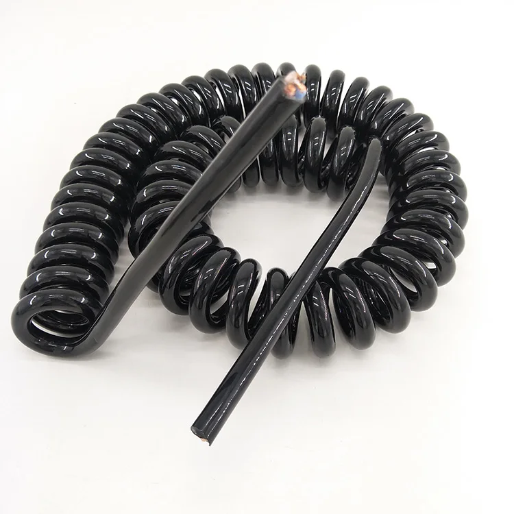 
Customized Multiple Use Robot PU Machinery Power Wire Elastic PU Spiral Cable 