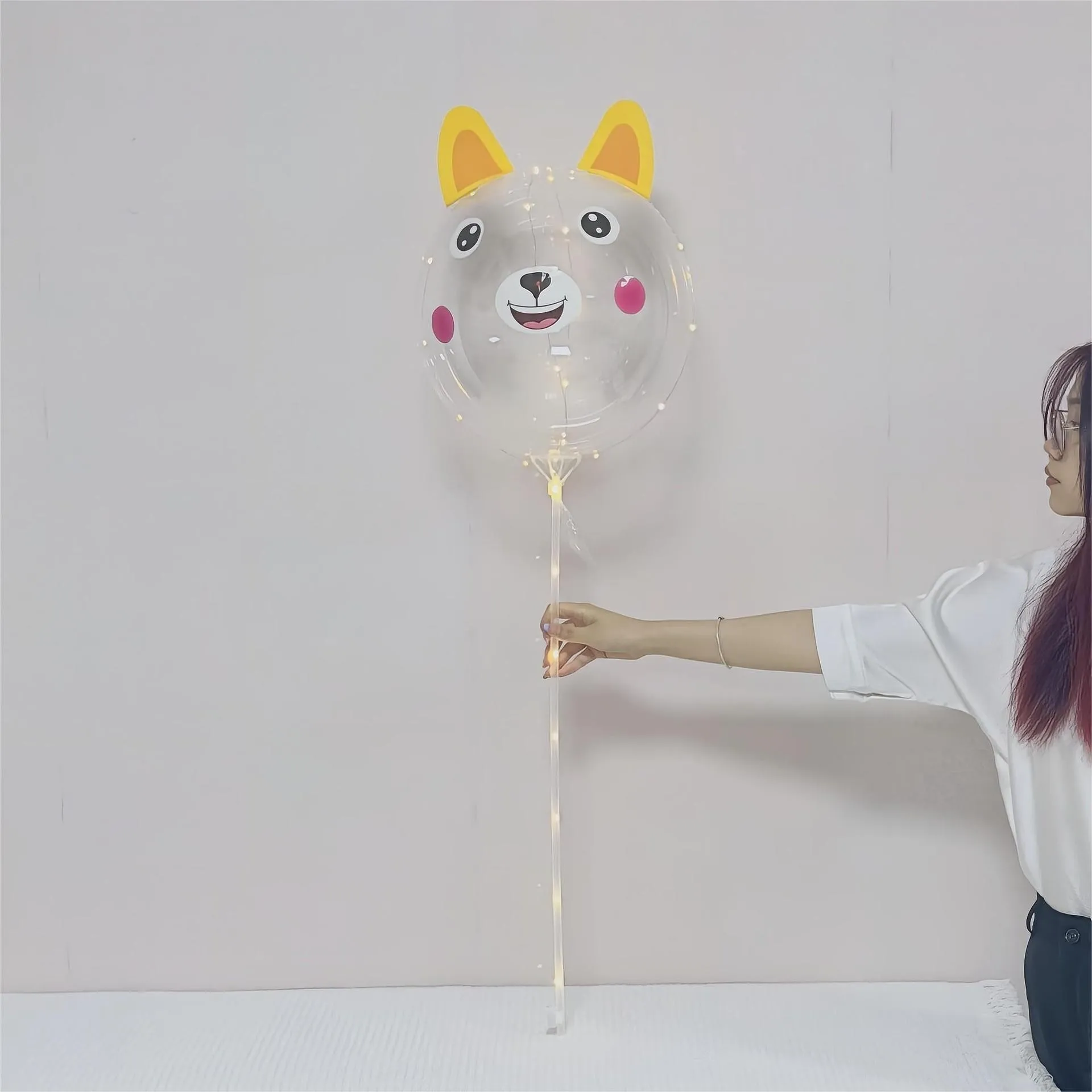 Wholesale Custom LED Bobo Balloon Arch Stand Inflatable Kids Party Decorations LED Bobo Balloon Light with Sticks