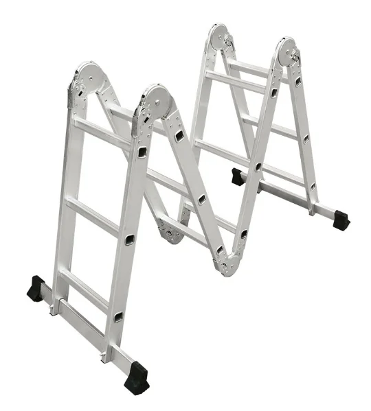 4*3 Folding step ladder with EN131 approval Aluminum Multipurpose Ladder