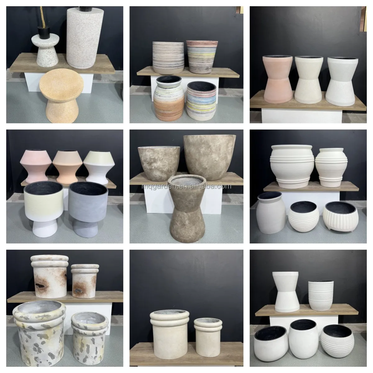 Nursery Planters Decorative Garden Fiberglass Outdoor Flower Pot,Antique Rusty Magnesium Oxide Flower Pot