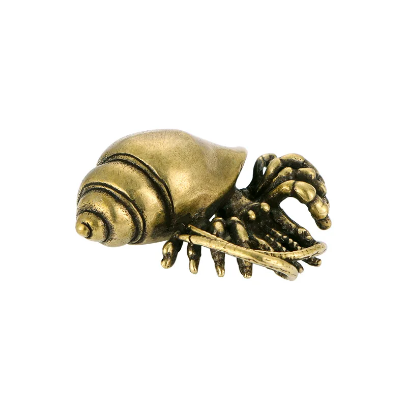 Brass handicraft simulation hermit crab statue animal model submarine creature