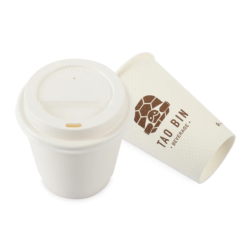 Manufacture 8oz 12oz 16oz Reusable Tea Paper Cup Custom Logo Hot Double Wall Coffee Paper Cups Sleeve