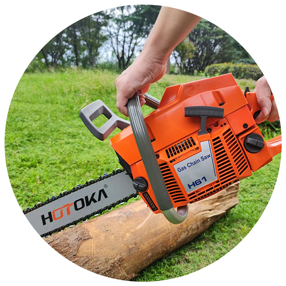 Wholesale 62cc Chainsaw HUS61OEM Brand Chainsaws Gas Petrol Wood Cutting Machine Man Oil Chain Saw Chainsaws with Logo