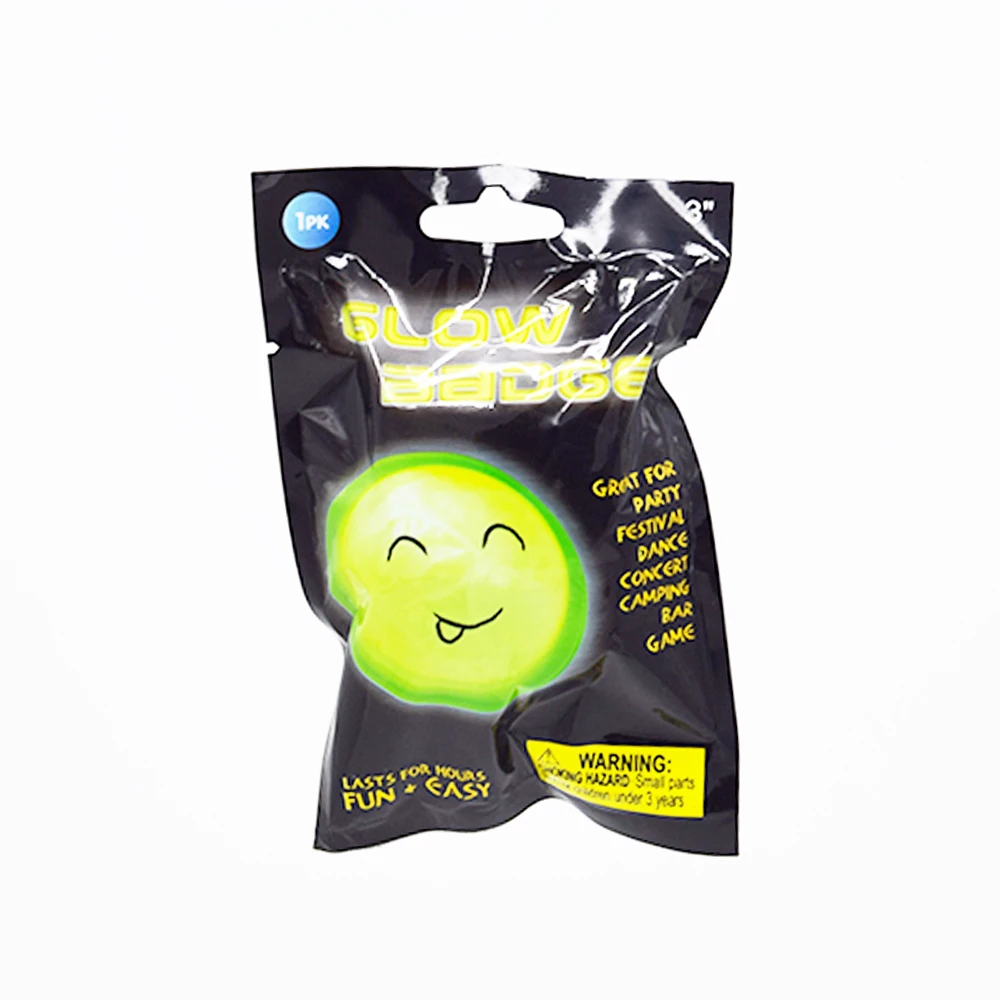 New Colorful glow in the dark party sticks wedding party personalised glow sticks Glow Badge kids toy