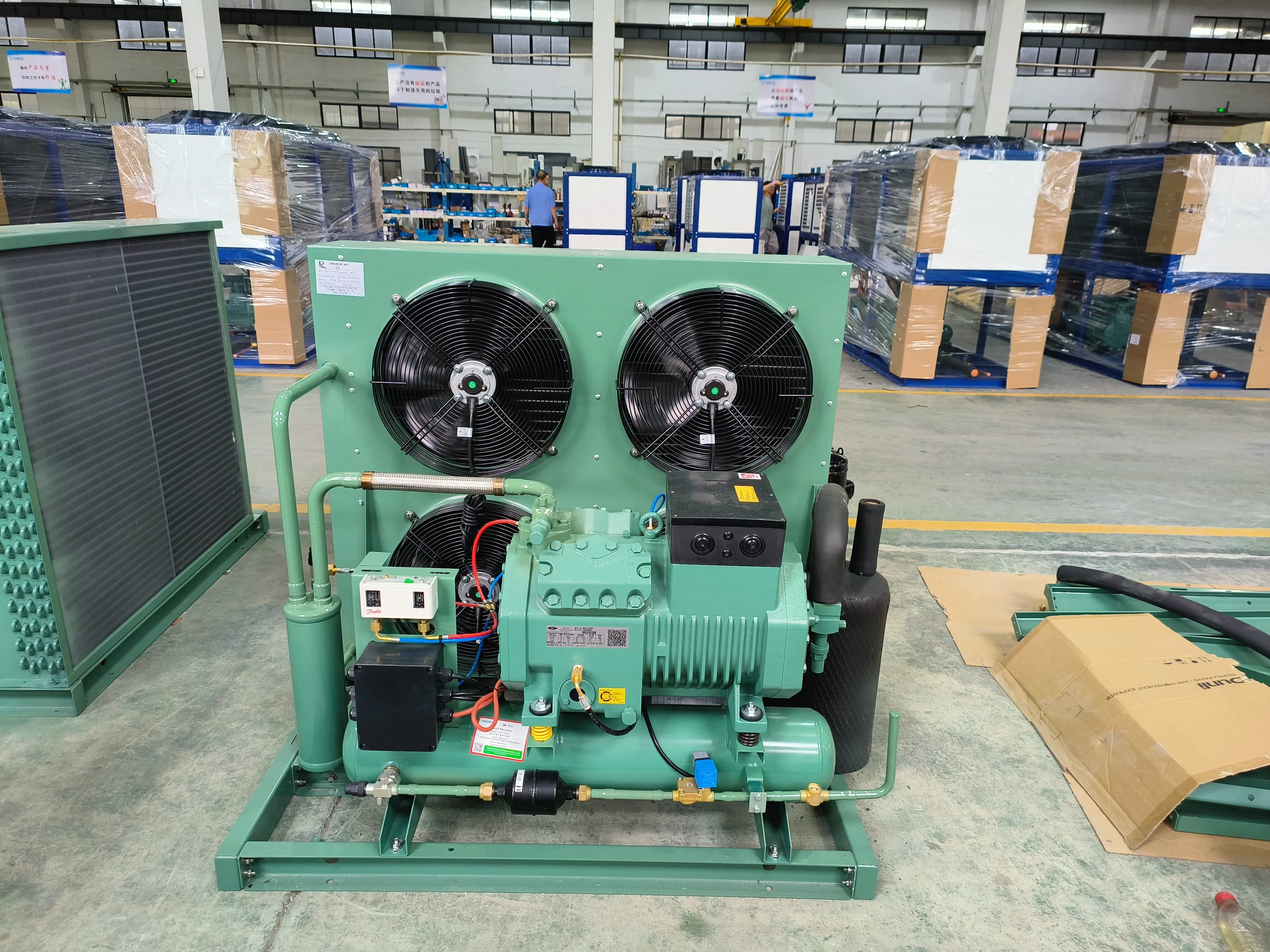 RuiXue Factory Custom Monoblock Evaporator Condensing Unit Multi Compressor Air-cooled Freezer Condenser Unit