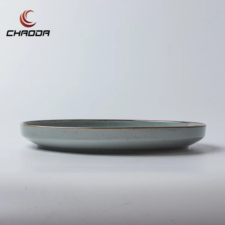 Nordic restaurant serving round Steak Dinner plate Restaurant Microwave Safe Ceramics Plate Food Dishes for home and hotel