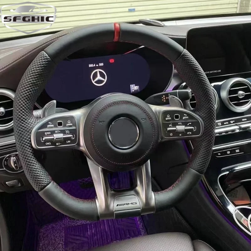 Forged Carbon Fiber Steering Wheel For Mercedes Benz AM-G S Class W124 W221 W166 C300 E Class C350 CLAS550 W203