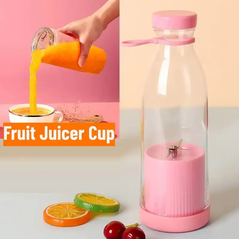Portable Blender Juicer Bottle Mixer Electric USB Charge Mini Fruit Milk Mixers Juicer Cup Blender Milkshake Juice Maker Machine
