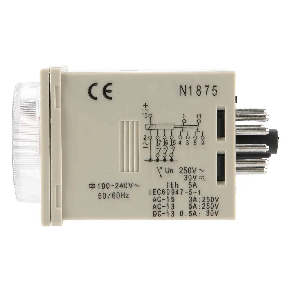 H3CR A Delay Timer Relay 0.5S 300H Knob Control Time Relay 11 Pin AC220V