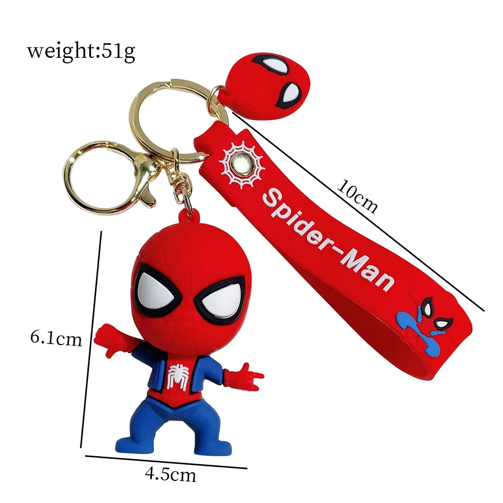 super power Classic 3D Cartoon PVC Creative Anime Hero Key Chain Cool Hero Keychain Bag Pendant