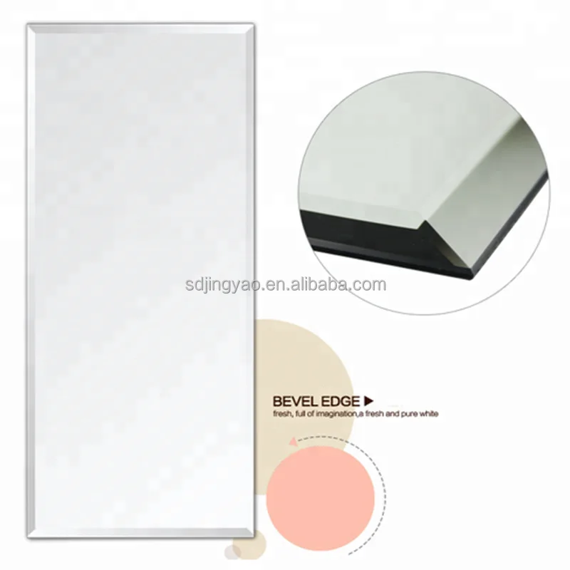 3MM, 4MM Beveled Edge rectangle beveled mirror tiles/beveled mirror trips/beveled glass mirror Direct Factory Manufacturer