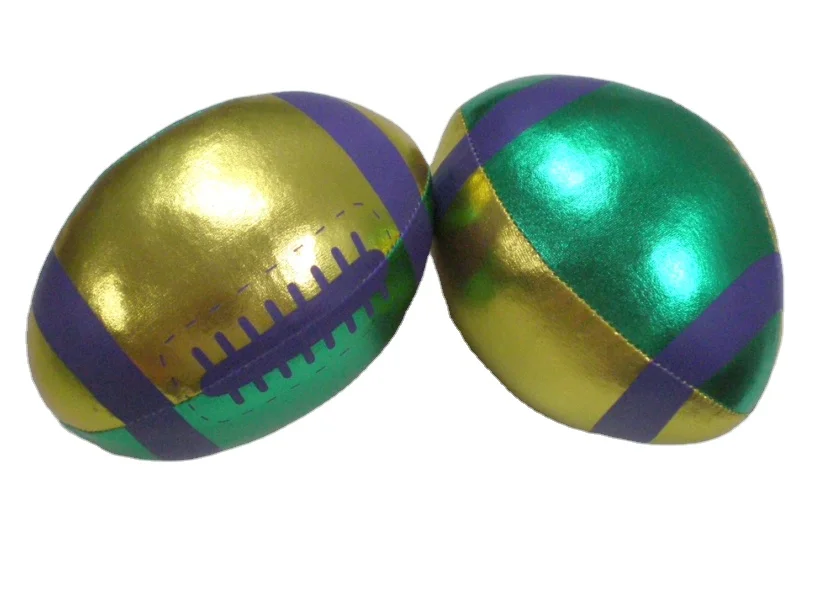 Vinyl Football Stress Ball Bead for Mardi Gras Plastic Crafts 12-161