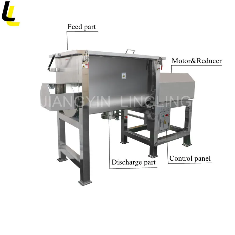 Ribbon Blender Sugar Salt Twin Shaft Screw Ribbon Mixer Blender Food Spice Powder Mixing Blending