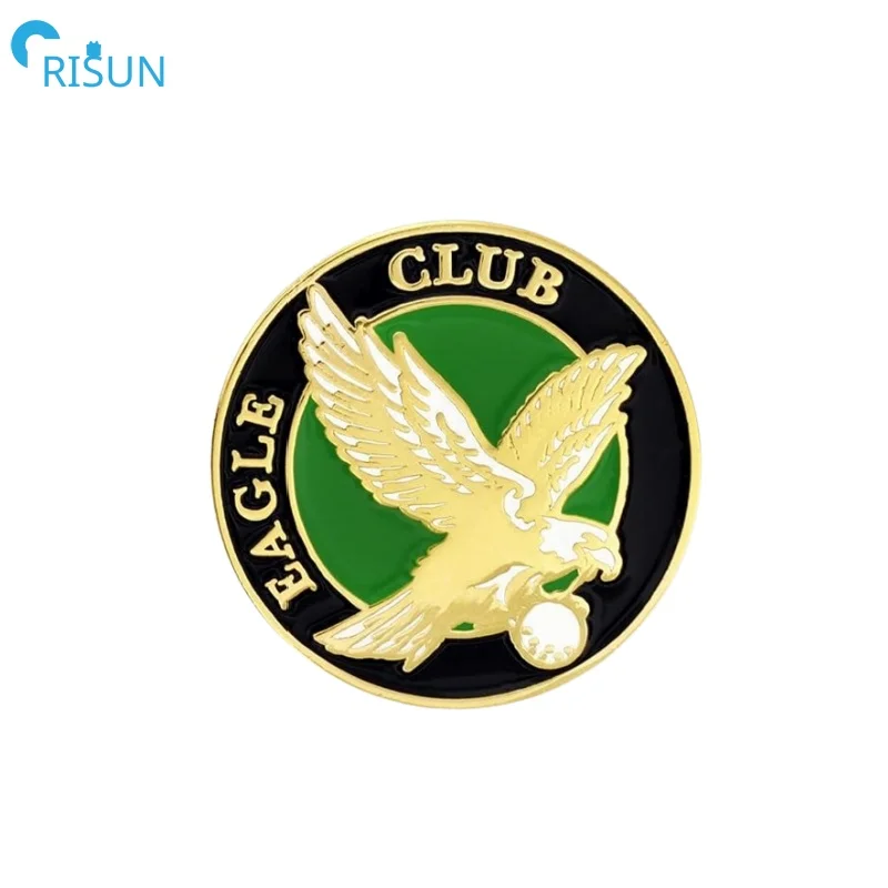 Custom Souvenir Metal Sports Golf Clubs Brooch Badges Lapel Pins for Hat