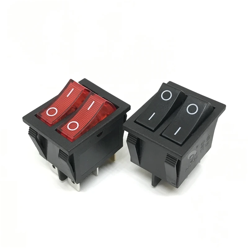 2 Way Red Cooper Contact Point Rocker Switch 2position KCD4 T120 16A 20A
