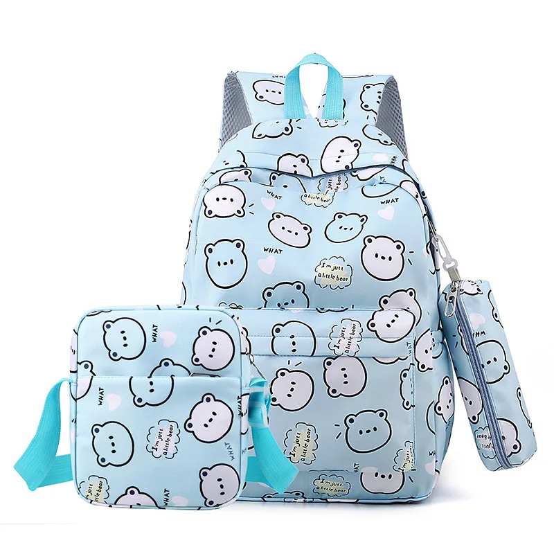 Custom Pink Cartoon School Bags for Children Backpack for Boys and Girls with Lunch Factory Sale Kid-Friendly Design