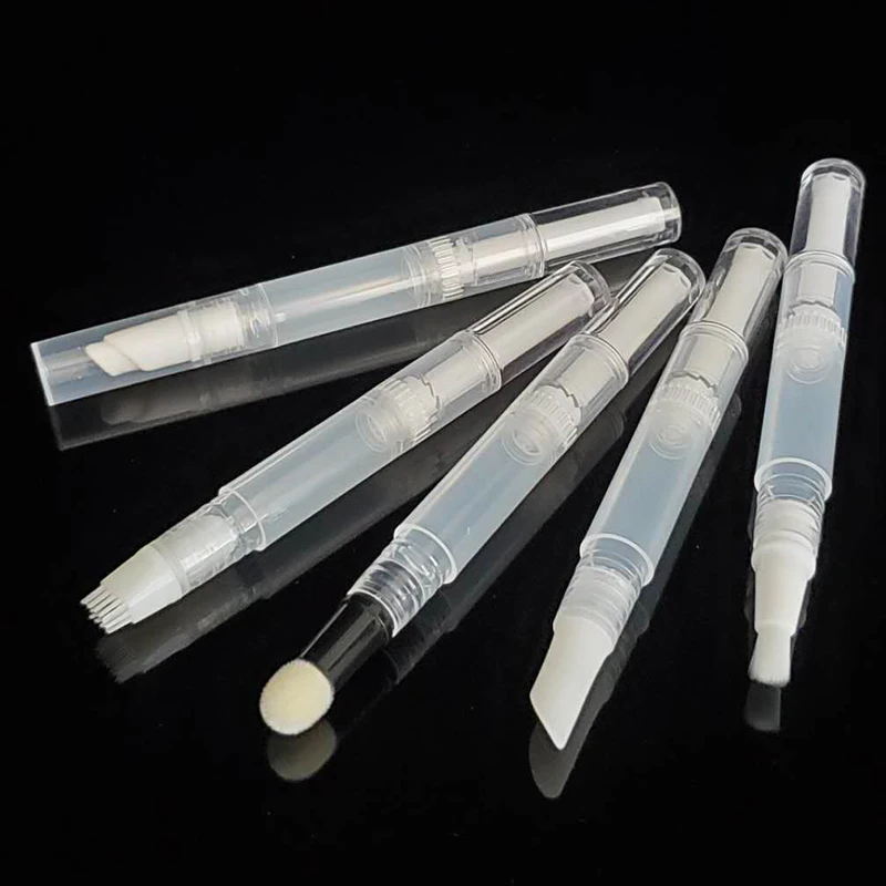 2ml empty aluminium plastic cuticle oil nail custom twist cosmetic pen with brush applicator