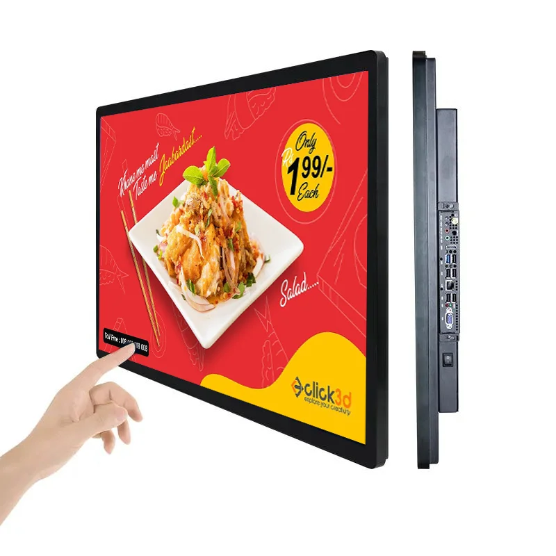 4k Monitor Waterproof Wall Mounted Digital Signage Lcd Display With Advertising Screen
