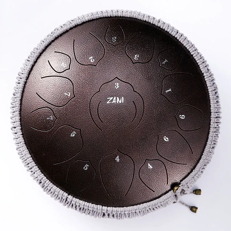 
Handpan Percussion Meditation Drum Carbon Steel Tongue Steel 14 Inch 15 Note Ethereal Drum Stainless Steel Support OEM CN;GUA 
