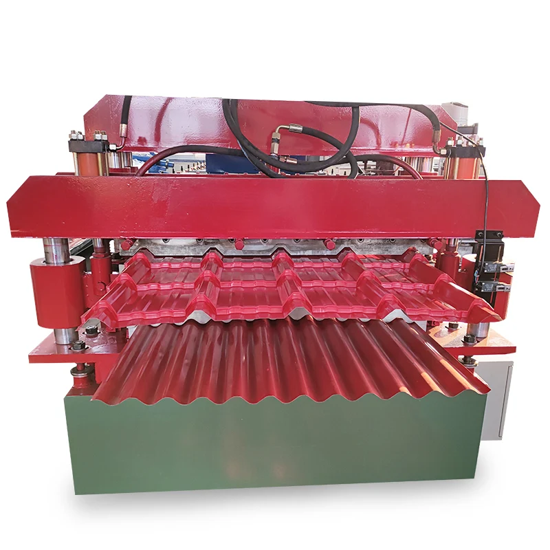 PLC Control Easy Operation Automatic TUFF TR4 TR5 TR6 RIB Double Layer Roof Panel Ibr Roof Sheeting Roll Forming Machine