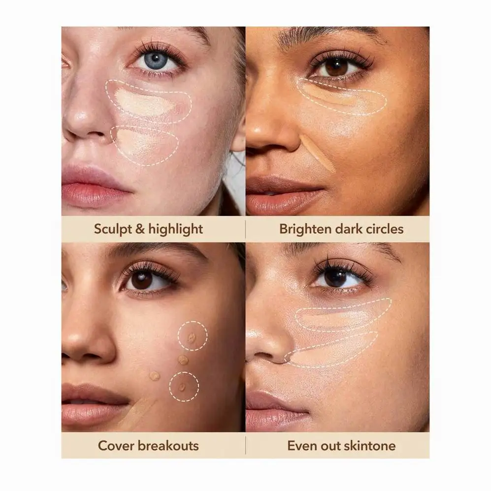 Moisturizer Soft Lightweight Rose Body Concealer Cream Palette Waterproof Sweatproof High Coverage Cream Concealer