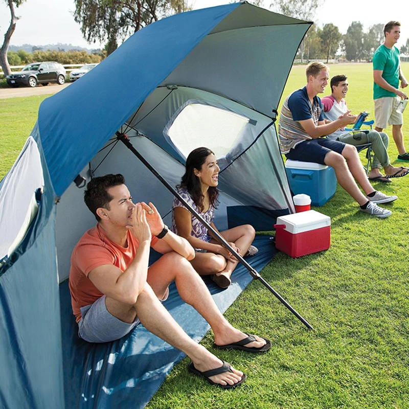 Portable customized beach tent  umbrella multifunctional vintage sun shelter large fishing umbrella