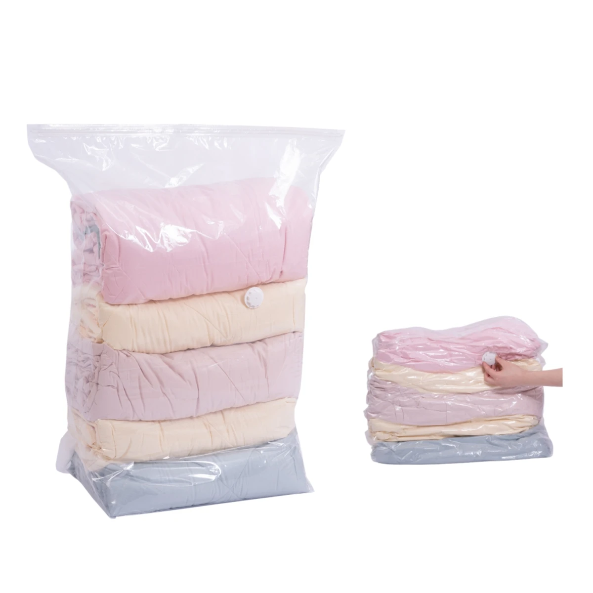 Plastic PA PE Reusable Vacuum Bag Quilt Storage Bag Large Vacuum Storage Bag Household Organizer Space Saver Sorting