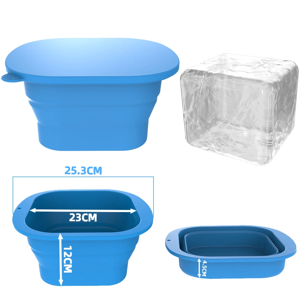 Wholesale Large Scale Silicone Ice Block Mold Bpa Free 8lb Extra Large Ice Bath Mold for Ice Bath