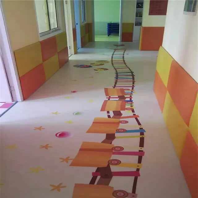 indoor floor tiles PVC vinyl colorful flooring for kids