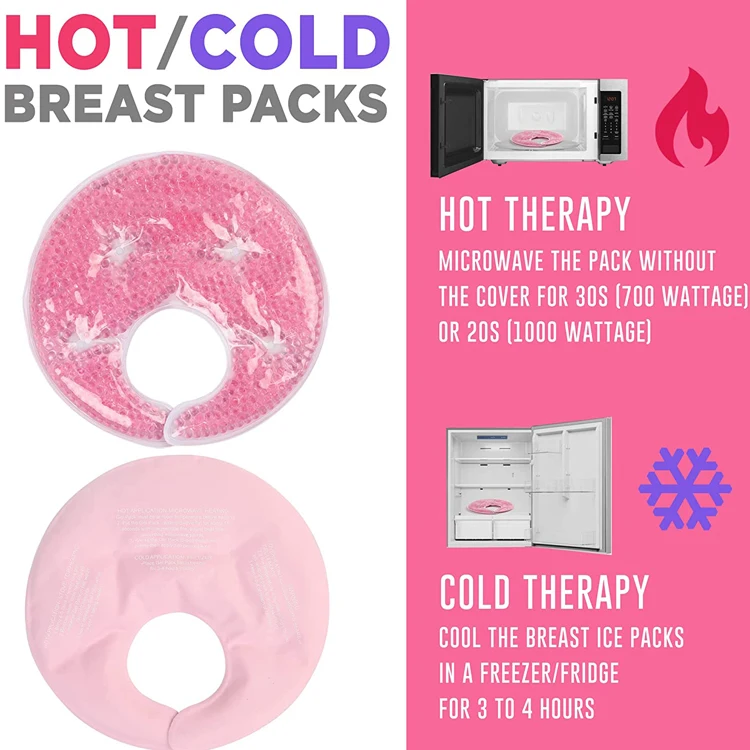 Health Care Products Custom Reusable Postpartum Breastfeeding Ice Packs with Box