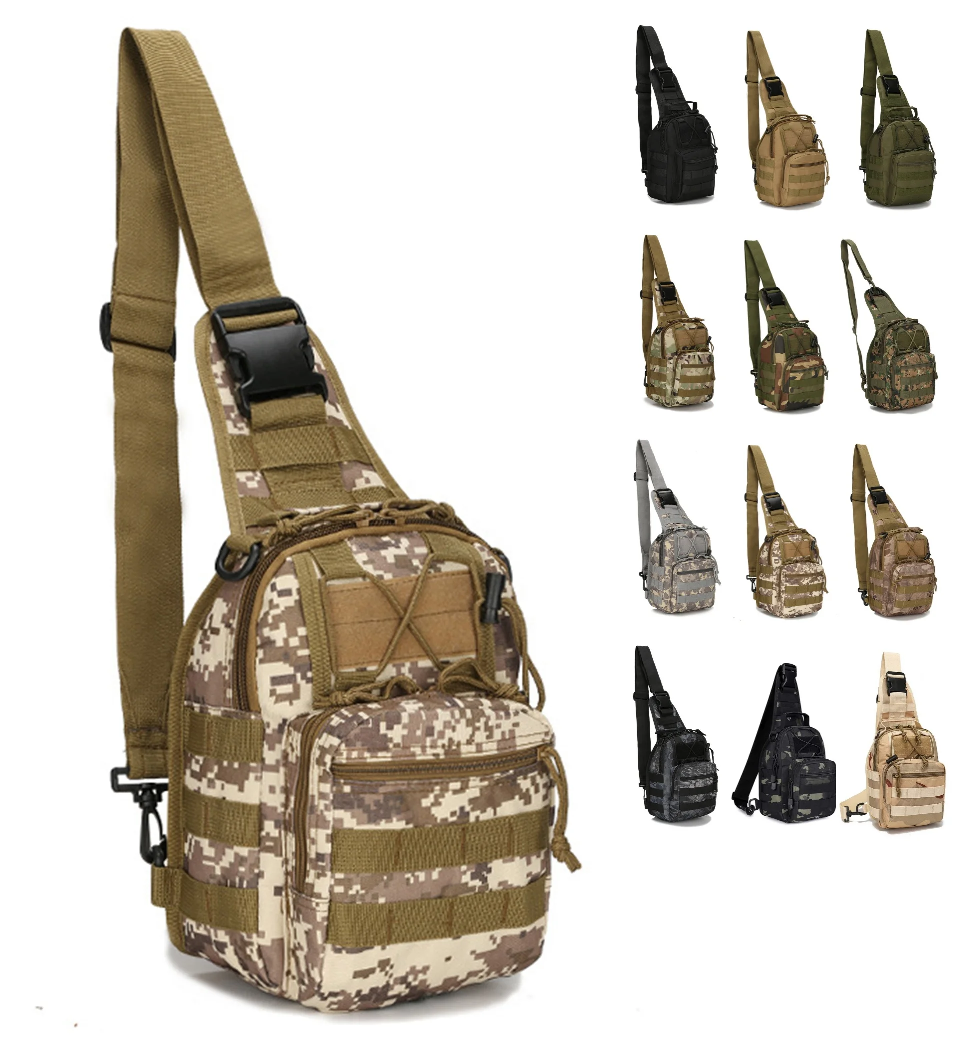 Running Outdoor Mobile Phone Climbing Rescue Custom Logo Crossbody Messenger Vest Tactical Walkie Talkie Bag Chest Bags