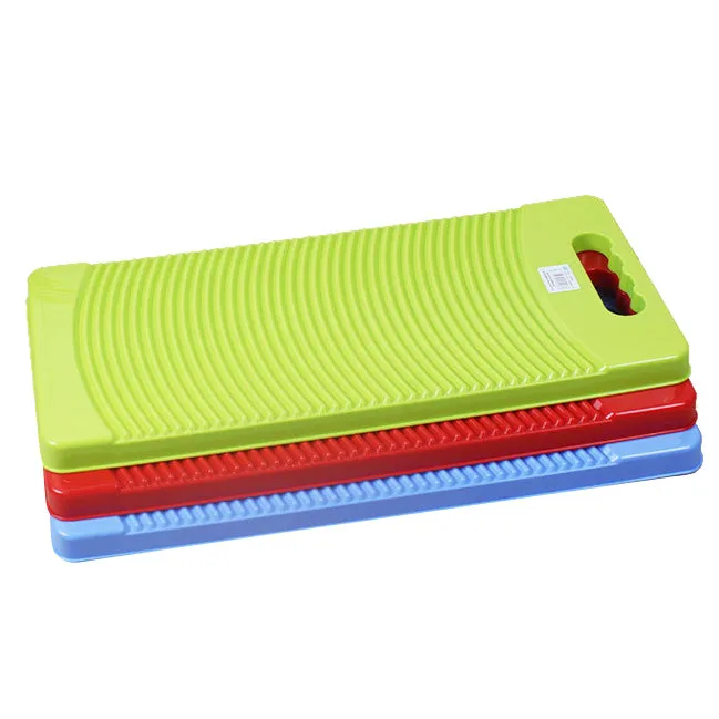 Quality Plastic Rectangle Washboard Wash Clothes Board 50cm long red green blue