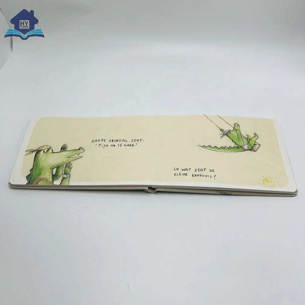 Wholesale Hot Style crocodile story custom hardcover cardboard book print education book for child