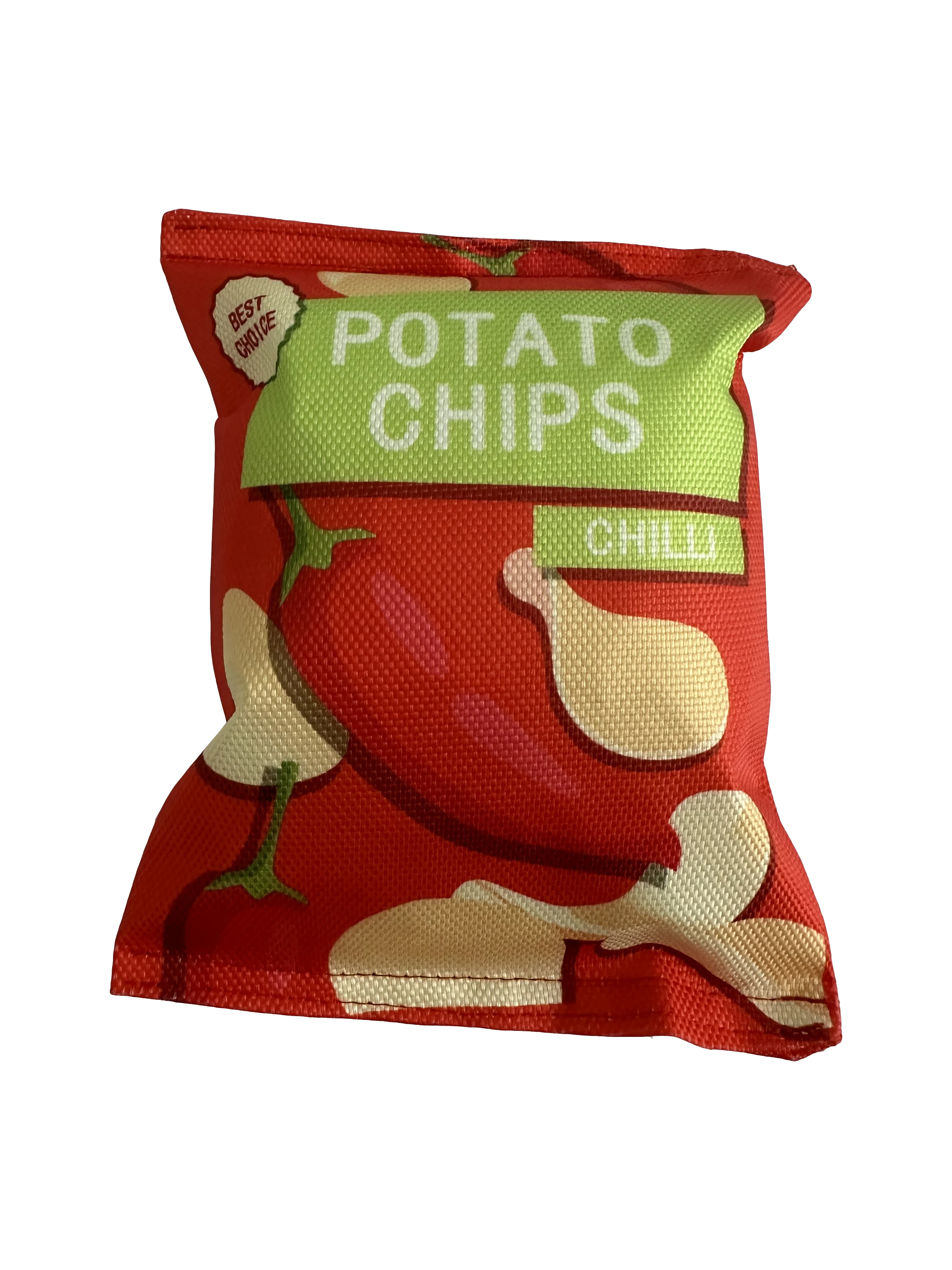 Wholesale Design Squeaker Non Toxic Washable Funny Plush Potato Pawtato Chips Pet Puppy Dog Chew Toy