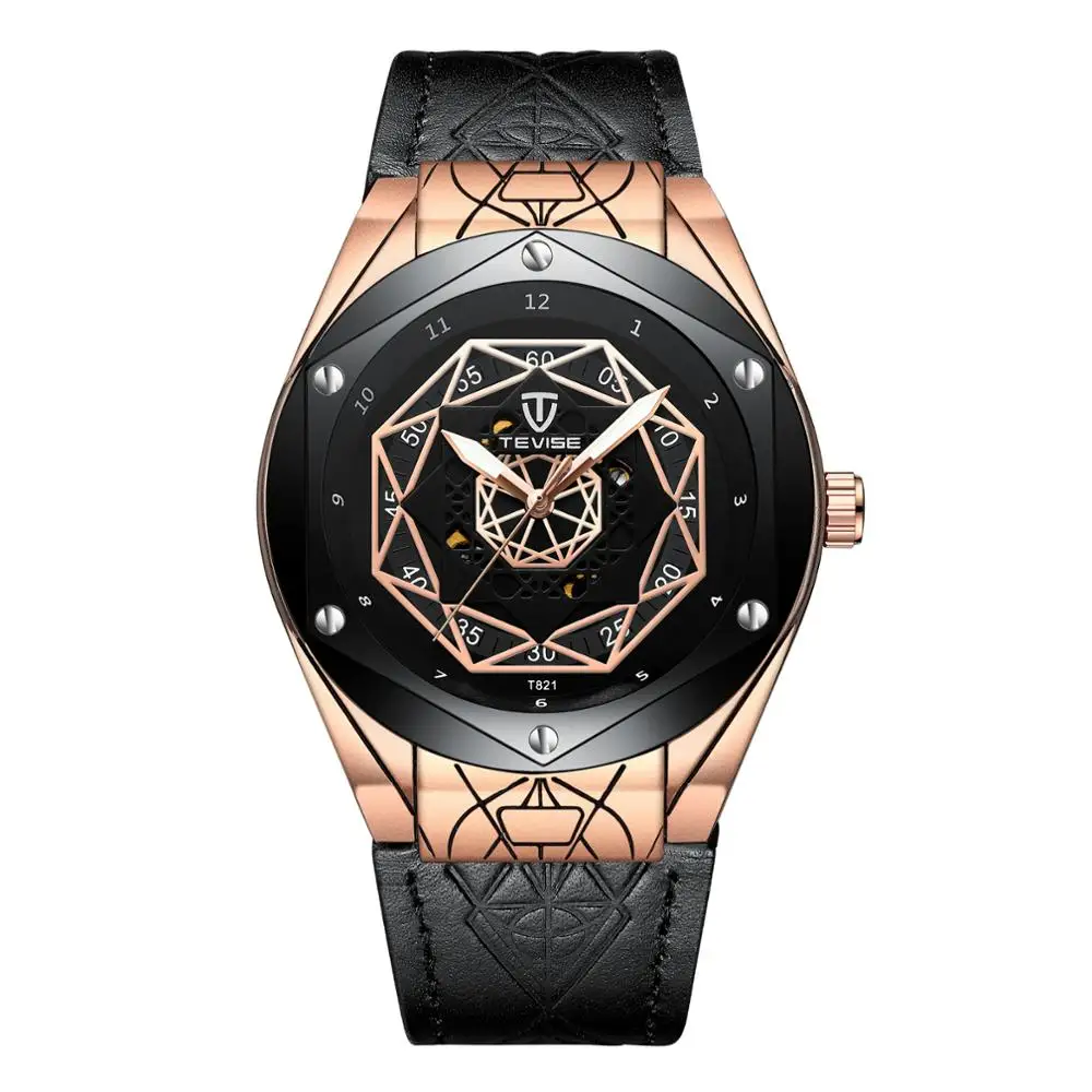 mysterious original design man watches automatic mechanical luminous pointers fashion wristwatches