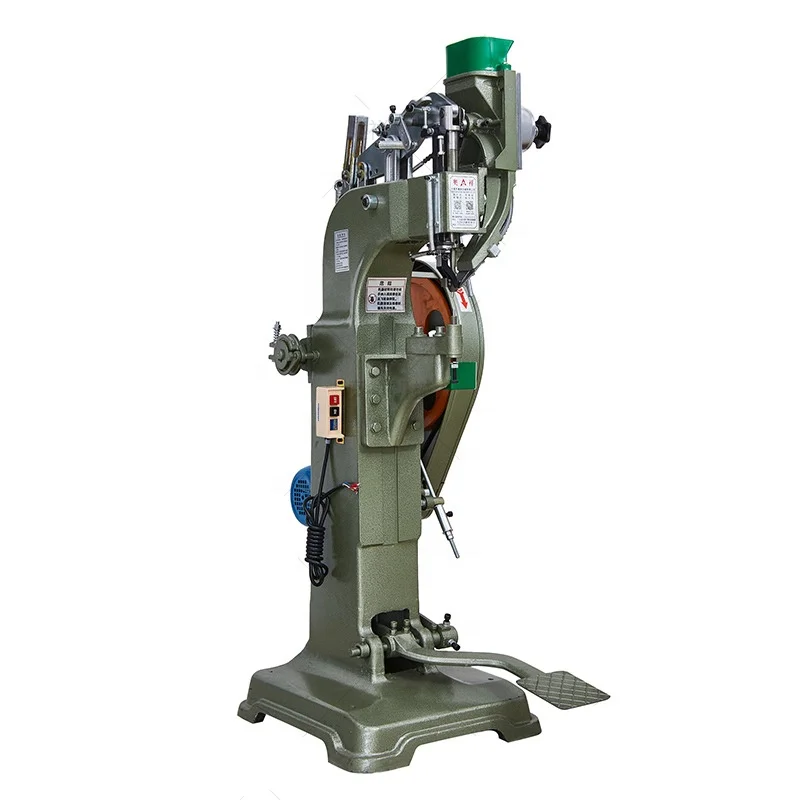 Automatic vertical riveting machine pedal semi hollow riveting machine of helmet baby Stroller beach chair